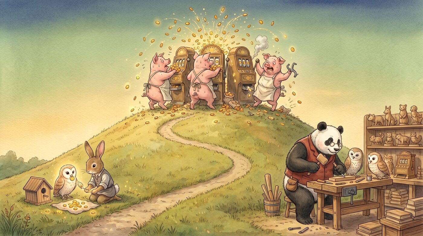 The bell-curve meme: the beginner and the master both spend few tokens, for opposite reasons