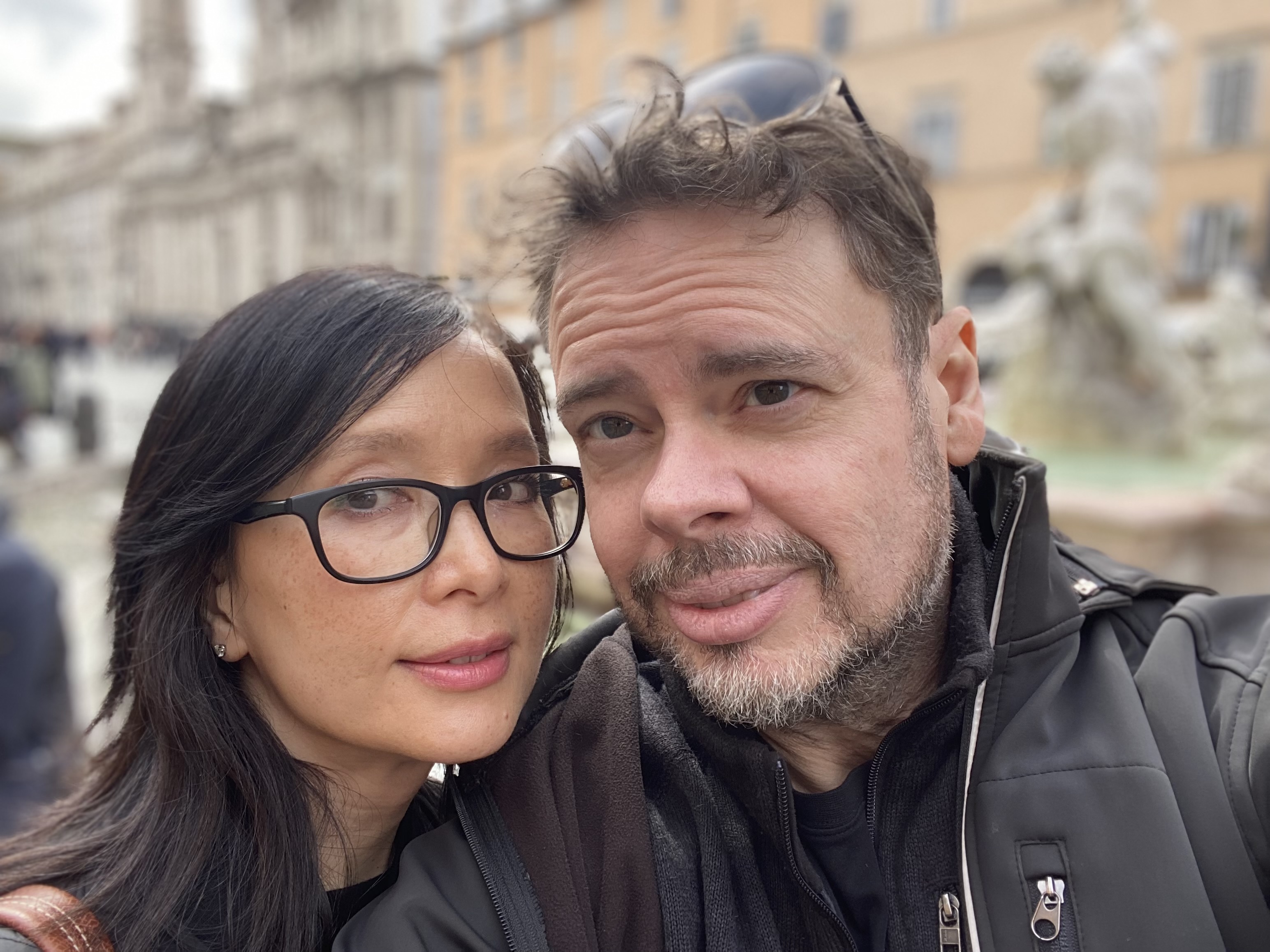 Steve and Linh at the Pantheon in Rome