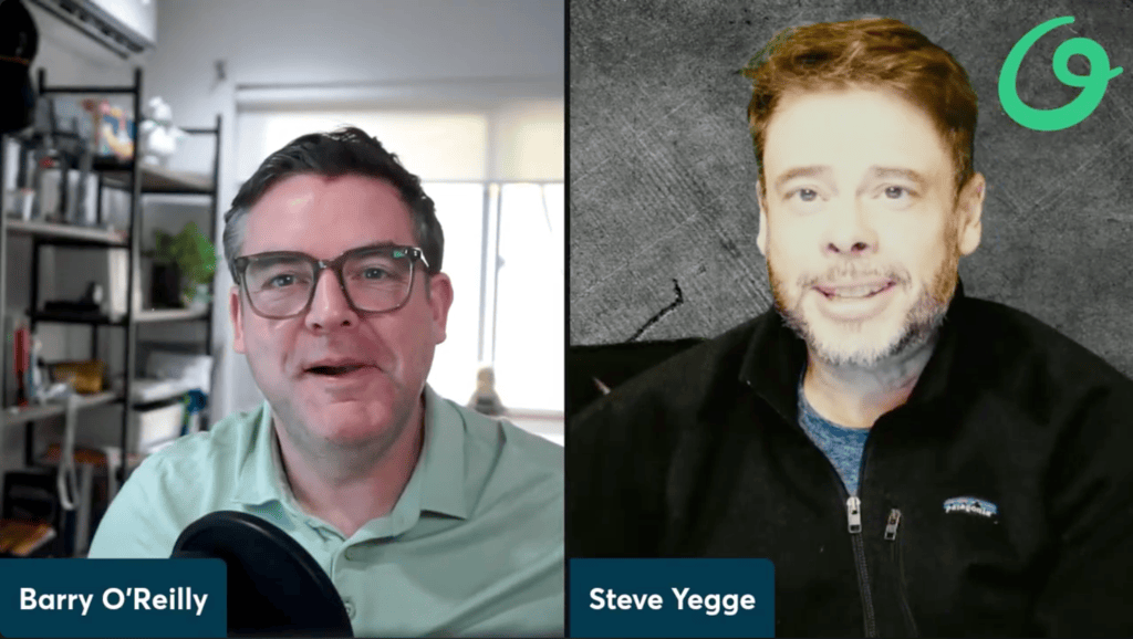 Steve Yegge on Chapter Two with Barry O'Reilly