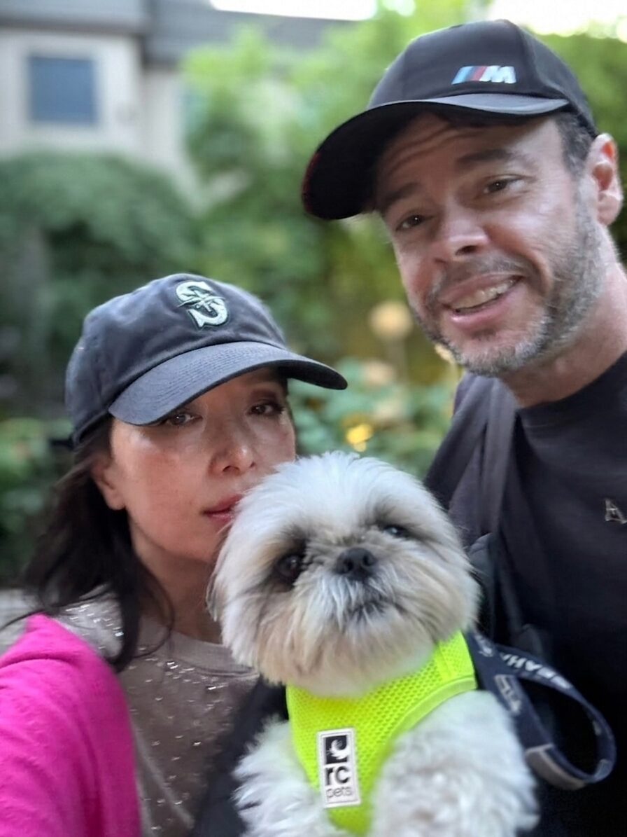 Steve Yegge with his wife and dog